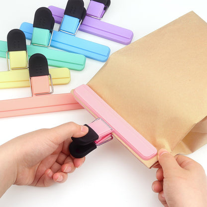 6 Pack Chip Clips, Food Clips, 3 x 2.5 Inch, Assorted Color | Bag Clips Plastic Heavy Duty Seal Grip