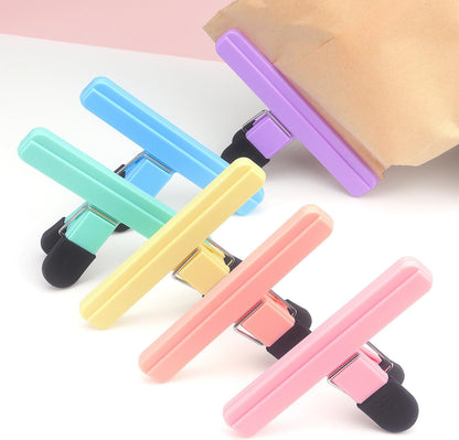 6 Pack Chip Clips, Food Clips, 3 x 2.5 Inch, Assorted Color | Bag Clips Plastic Heavy Duty Seal Grip