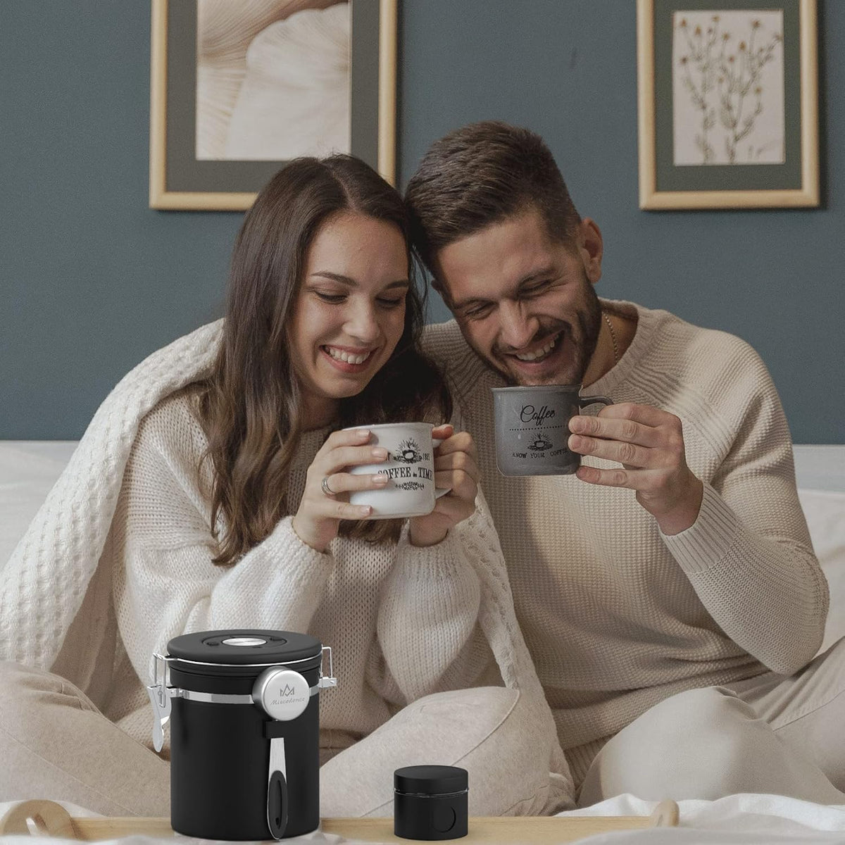 Coffee Canister with Scoop, Airtight Coffee Storage Container
