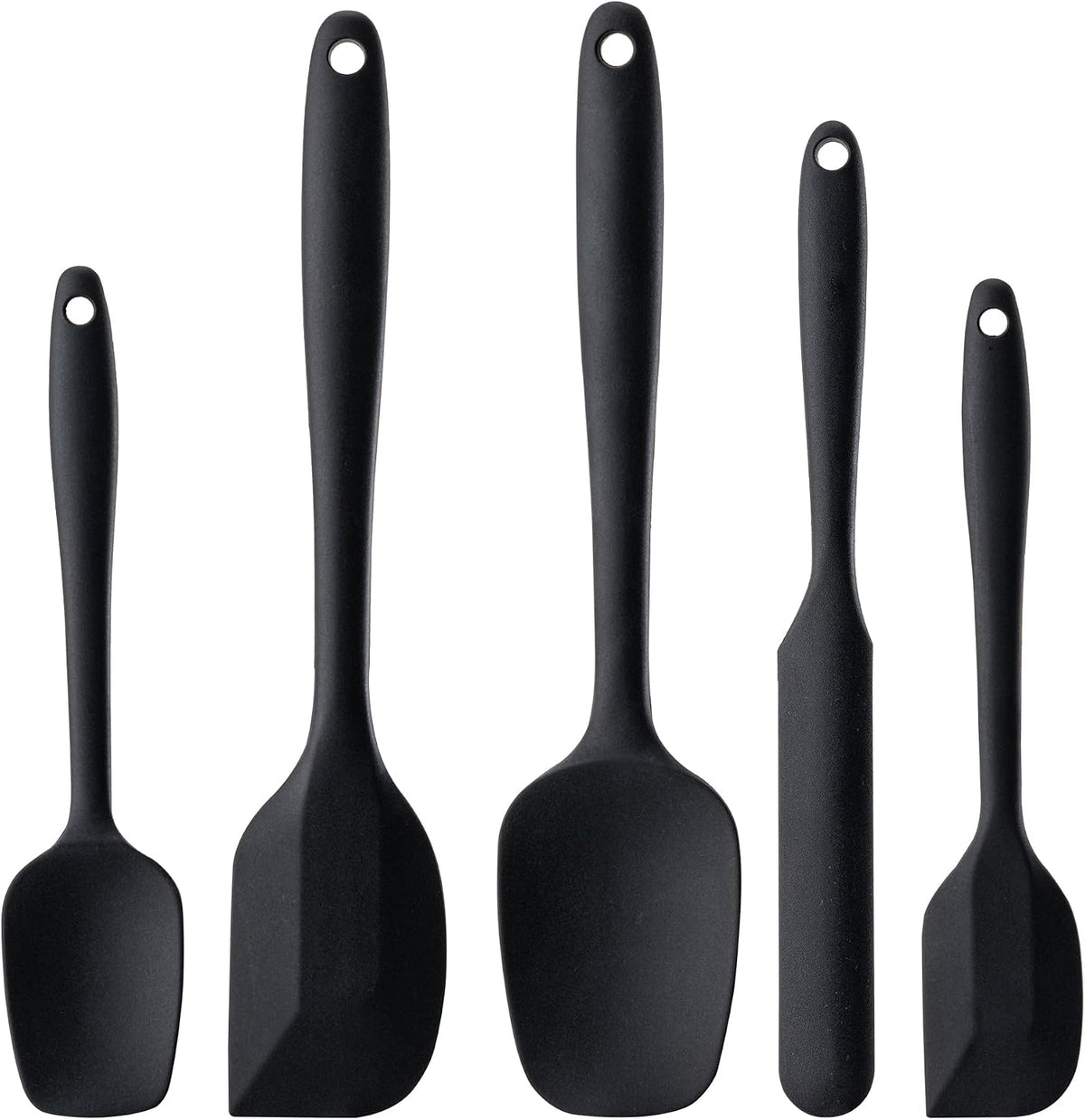 Silicone Spatula Set,5 Piece Food Grade Rubber Spatulas,Multicolor