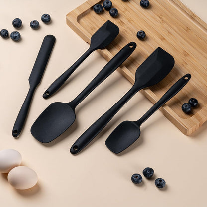 Silicone Spatula Set,5 Piece Food Grade Rubber Spatulas,Multicolor
