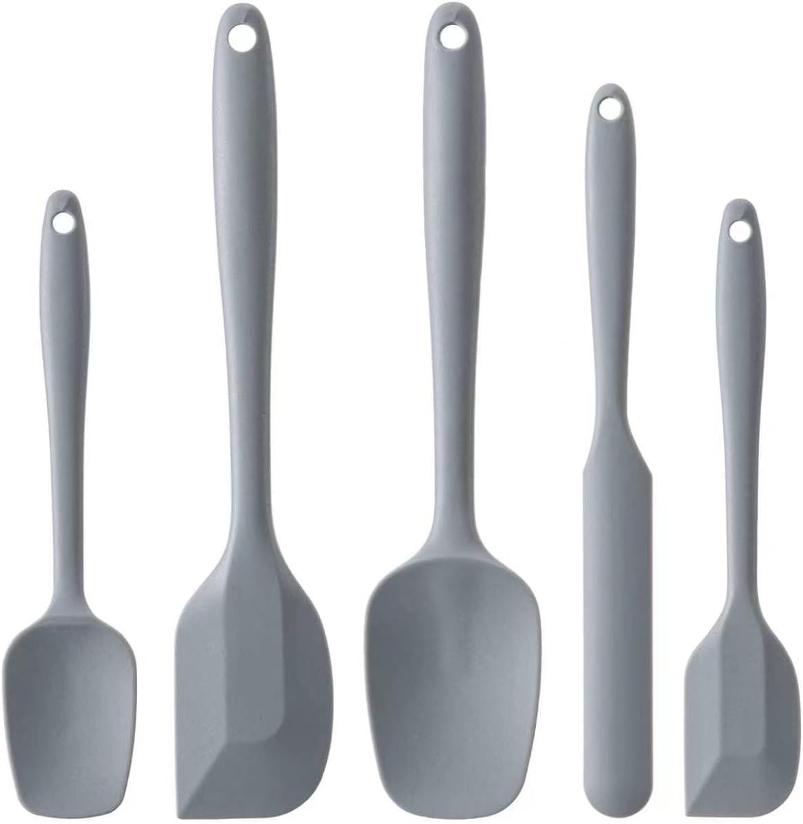 Silicone Spatula Set,5 Piece Food Grade Rubber Spatulas,Multicolor