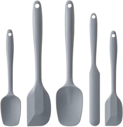 Silicone Spatula Set,5 Piece Food Grade Rubber Spatulas,Multicolor