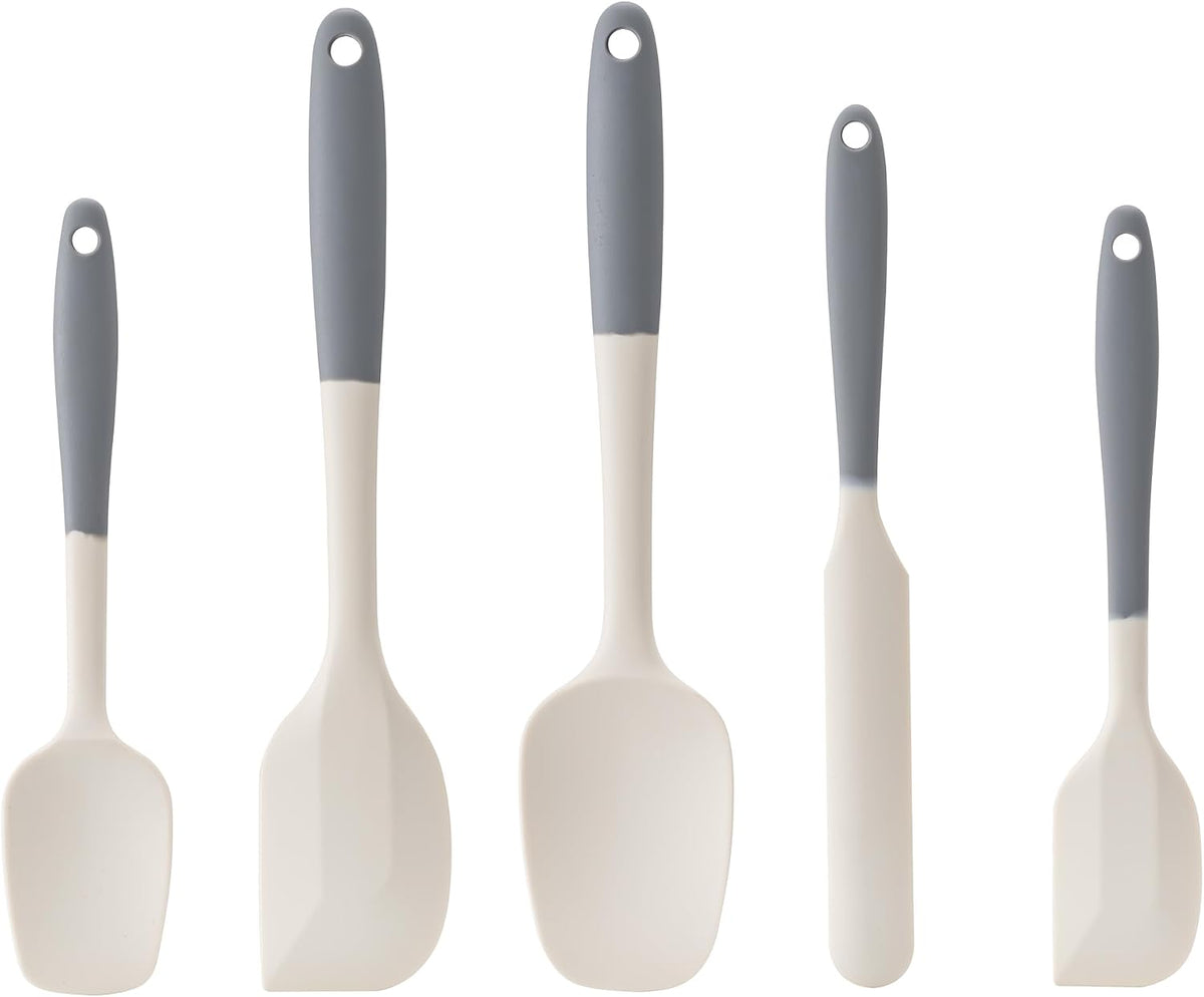 Silicone Spatula Set,5 Piece Food Grade Rubber Spatulas,Multicolor