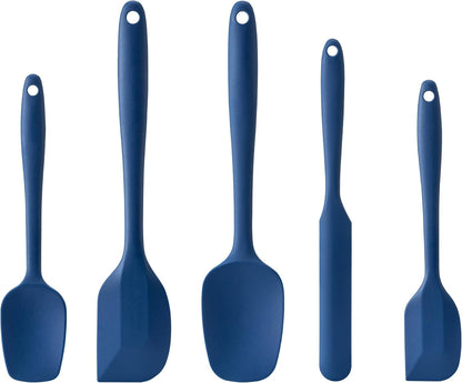 Silicone Spatula Set,5 Piece Food Grade Rubber Spatulas,Multicolor