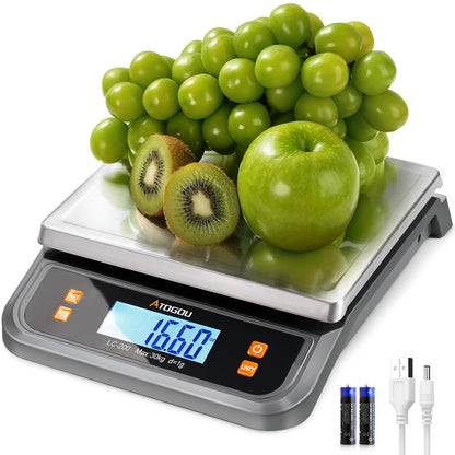 88lb Food Scale, Commercial Kitchen Scale Plug-in Usable