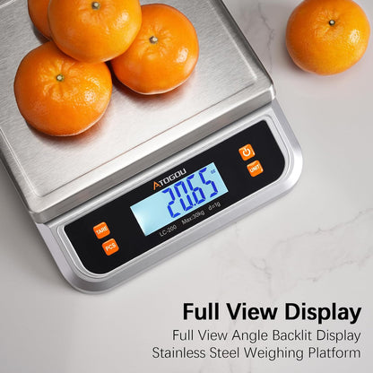 88lb Food Scale, Commercial Kitchen Scale Plug-in Usable