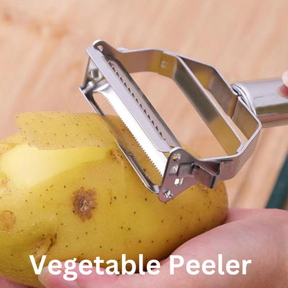Julienne Peeler, Vegetable Peeler for Kitchen,Ultra Sharp Stainless Steel Fruit Slicer with Heavy Duty Dual Blade Vegetable Julienne Cutter, No-Rust Multifunction Y Potato Peeler