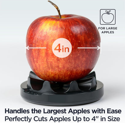 Deiss LUX 4.25 Inch Apple Slicer and Corer with Cutting Base, Stainless Steel 8-Slice Apple Cutter, Dishwasher Safe Apple Cutter Slicer, Large Apple Slicer - Perfect for Apple Slices & Sliced Apples