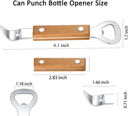 Can Punch Bottle Opener, Manual Stainless Steel Can Opener 1 Pack
