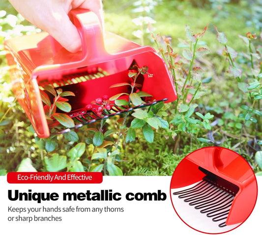 1/2/4 Pack Berry Picker, with Metallic Comb and Ergonomic Handle | for Easier Berry Picking