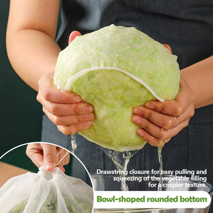 Cheese Cloth Bag For Straining, Nut Milk Bag - Reusable Straining Bags For Nut Milk, Soy Milk, Dumpling Fillings, And More (3, S) (3, L)