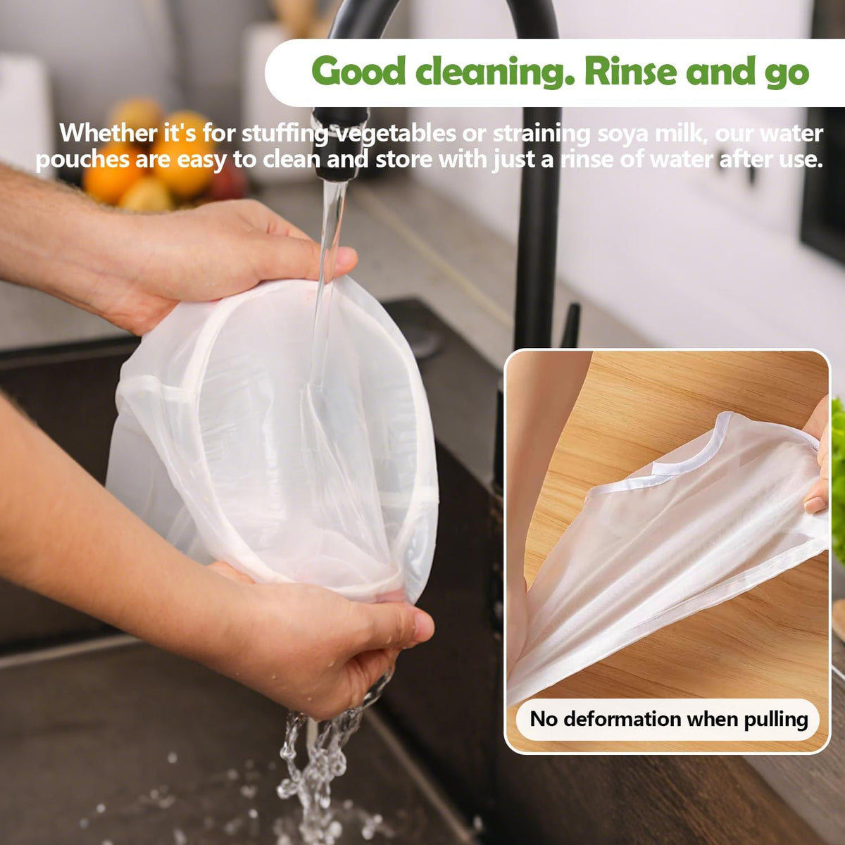 Cheese Cloth Bag For Straining, Nut Milk Bag - Reusable Straining Bags For Nut Milk, Soy Milk, Dumpling Fillings, And More (3, S) (3, L)