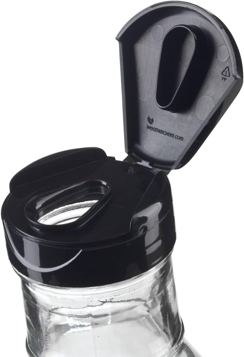 12 oz Professional Clear Glass Thick Wall Sauce Bottle with Drip Resistant Flip Top Cap (4 Pack) for BBQ Sauce, Salad Dressings, more