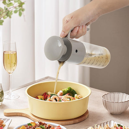 Salad Dressing Mixer Shaker 10oz | Salad Dressing Cruet Gray Color Glass Bottle