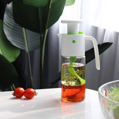 Salad Dressing Mixer Shaker 10oz | Salad Dressing Cruet Gray Color Glass Bottle