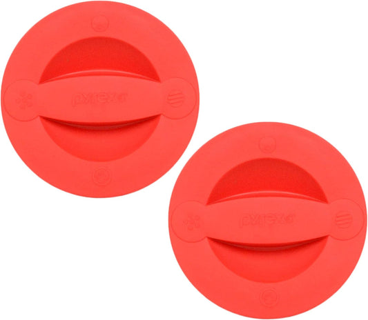 516-RRD-PC (2-Cup) Red Measuring Cup Lids (2-Pack) - Made in USA | BPA-Free Plastic | Replacement Covers | Pour Spout Design | Top-Rack Dishwasher Safe | Secure Fit