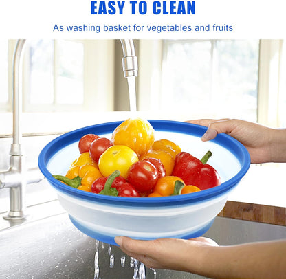 Microwave Splatter Cover Vented for Food,Collapsible Splatter Guard & Colander Kitchen Gadget for Fruit Vegetables,Microwave Lid with Handle Tray,Dishwasher-Safe BPA-Free Silicone & Plastic