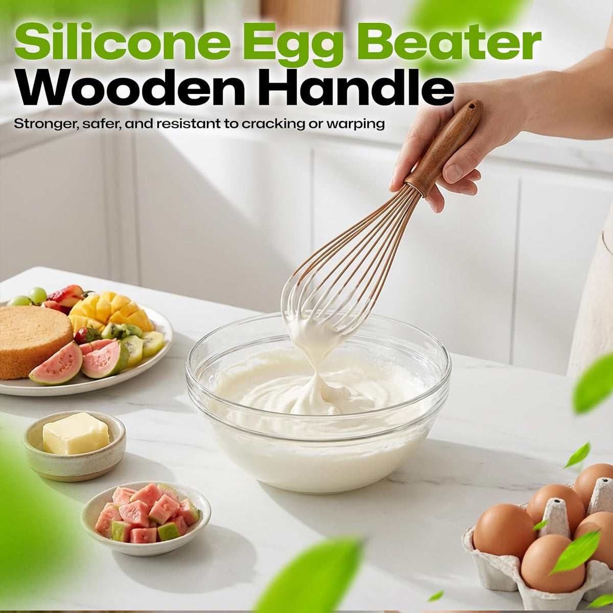 Basting Brush for Cooking, Silicone Oil Brush with Wooden Handle, Heat Resistant Pastry Brushes with 12 Color Silicone Brush Head