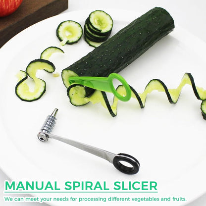 Spiralizer, 3PCS Spiral Cutter Set for Vegetables & Fruits, Stainless Steel & Plastic Potato Cutter, Manual Spiral Potato Cutters for Carrots, Cucumbers, Sweet Potatoes, Kitchen Gadgets