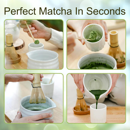 Matcha Whisk Set,Matcha Whisk,Matcha Set,Bamboo Whisk,Matcha Kit,Chasen Matcha Stirrer,Made from 100% Natural Bamboo,Durable and perfect for making matcha tea