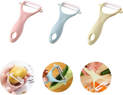 Potato Peelers 3 Pack, Fruit Peelers Potato Peeler, Cucumber, Apple Peelers for kitchen Original Vegetable Peeler-Set of 3 (Stainless Steel)