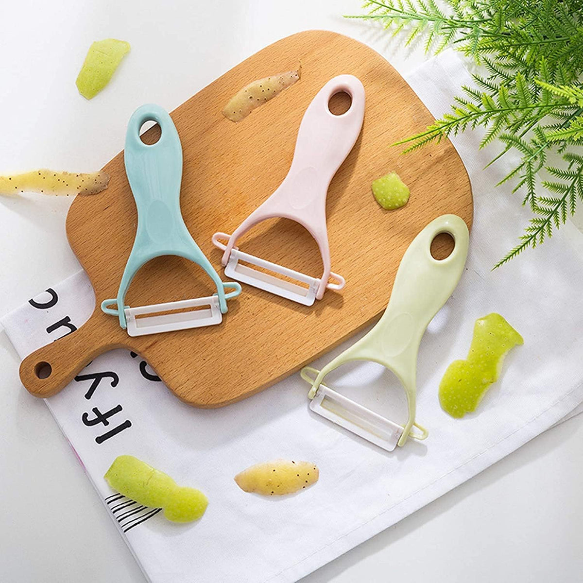 Potato Peelers 3 Pack, Fruit Peelers Potato Peeler, Cucumber, Apple Peelers for kitchen Original Vegetable Peeler-Set of 3 (Stainless Steel)