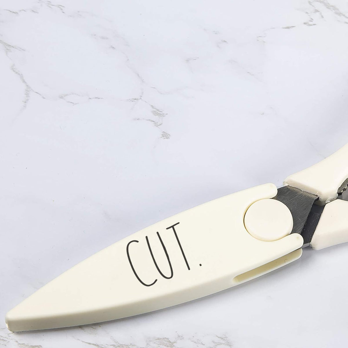 Kitchen Scissors- Stainless Steel Kitchen Shears, Cooking Scissors for Cutting Meat, Chicken, Herbs and Produce with Blade Cover and Soft Grip Handles (Brown)