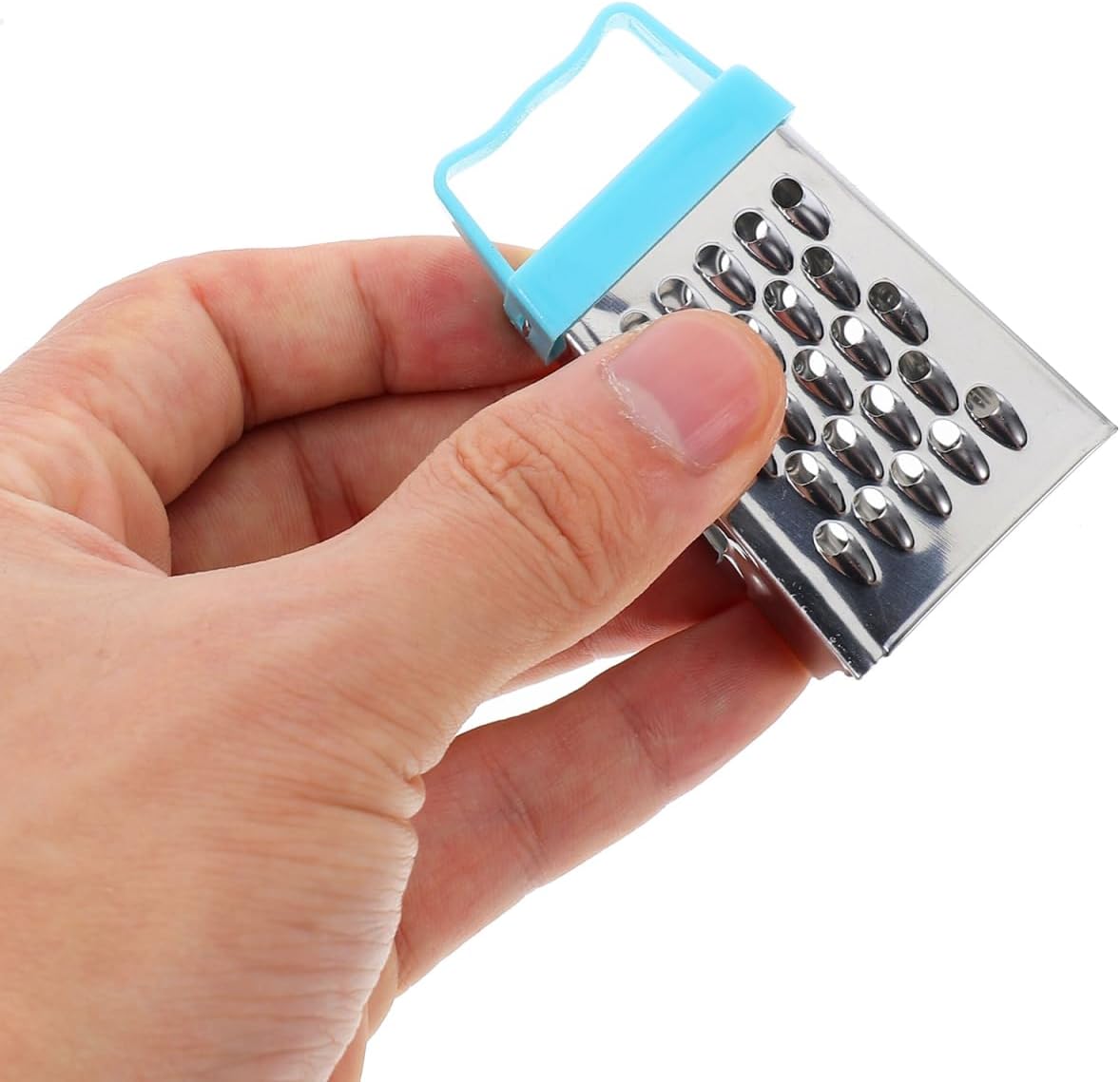 Mini Cheese Grater Stainless Steel Food Grater Box for Garlic Ginger Vegetables Hand with Non-Slip Handle Compact Kitchen for Home Travel Kids Parties