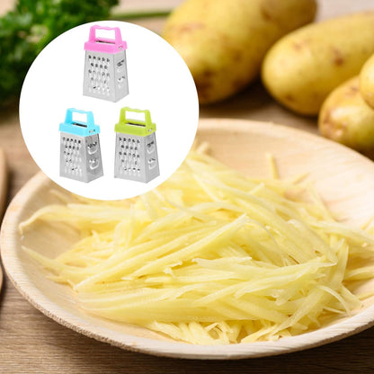 Mini Cheese Grater Stainless Steel Food Grater Box for Garlic Ginger Vegetables Hand with Non-Slip Handle Compact Kitchen for Home Travel Kids Parties