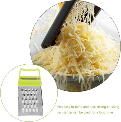 Mini Cheese Grater Stainless Steel Food Grater Box for Garlic Ginger Vegetables Hand with Non-Slip Handle Compact Kitchen for Home Travel Kids Parties