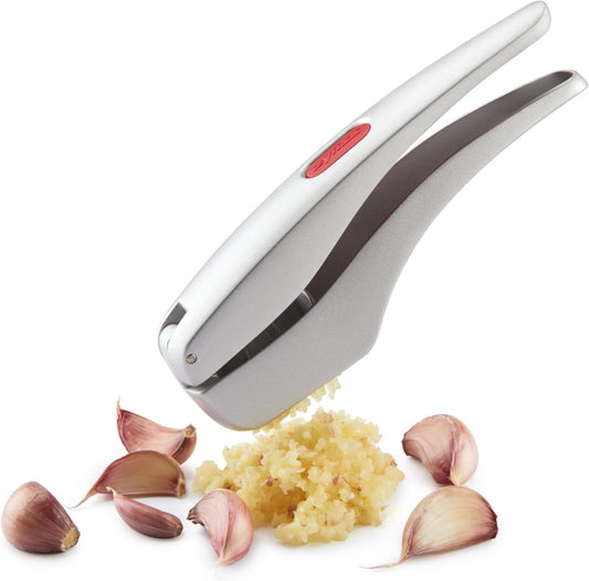 Susi 3 Garlic Press - Garlic and Ginger Mincer - Built-In Cleaner - Garlic Crusher, Mincer and Peeler - Dishwasher Safe - Cast Aluminum