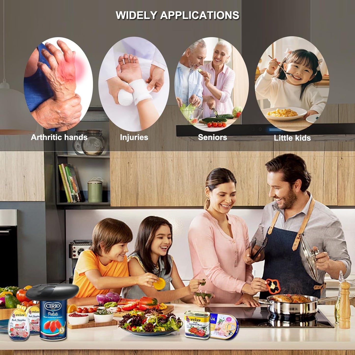 [UPGRADED BLADE] Auto 2.0 Electric Can Opener, Effortless One-Touch Operation with Safety Smooth Edge, Battery Powered Automatic Can Opener for All Can Sizes Best for Seniors, Arthritis