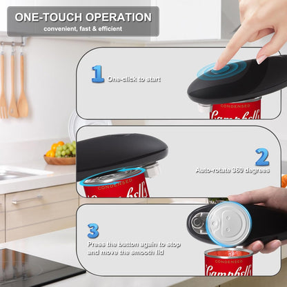 [UPGRADED BLADE] Auto 2.0 Electric Can Opener, Effortless One-Touch Operation with Safety Smooth Edge, Battery Powered Automatic Can Opener for All Can Sizes Best for Seniors, Arthritis