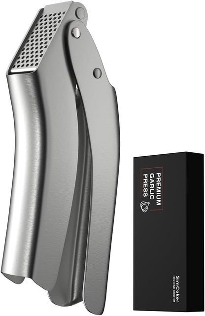 Garlic Press, No-Peel Garlic Crusher with 270° Flip for Easy Cleaning