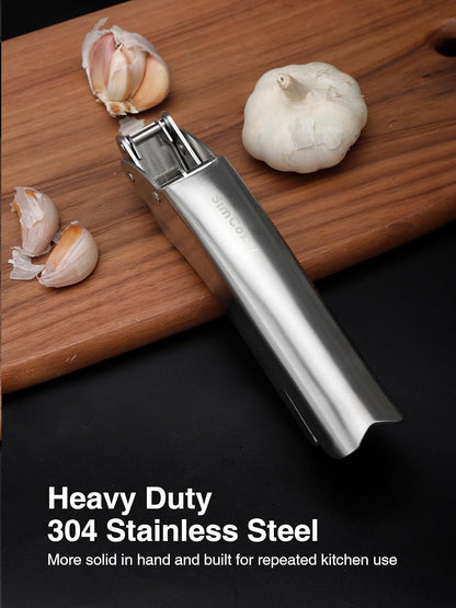 Garlic Press, No-Peel Garlic Crusher with 270° Flip for Easy Cleaning