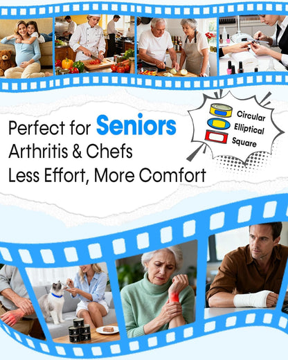 Electric Can Opener for Seniors: Easy to Use One Touch Hand Free Side-Cut
