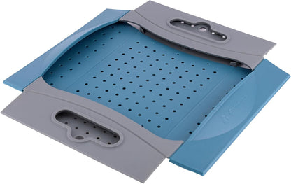 Snapfold Mini Colander – 1-Quart (.95 L) Compact, Collapsible Strainer for Pasta, Vegetables, Fruit, Space-Saving, Self-Standing with Handles, for Camping and Outdoor Kitchens, Mini Size