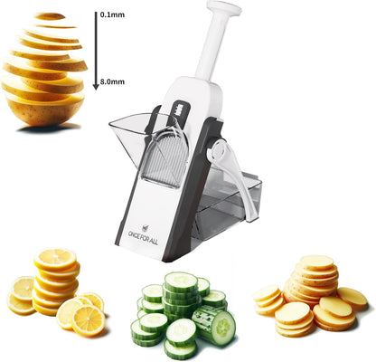 Safe Mandoline Slicer, Vegetable Slicer Potato Slicer, Gray