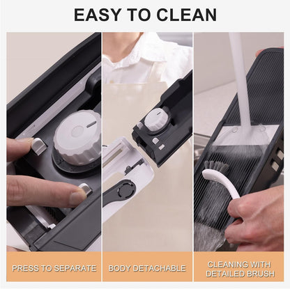 Safe Mandoline Slicer, Vegetable Slicer Potato Slicer, Gray