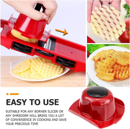 DOERDO Food Safety Holder for Mandolin Slicer Food Slicer Cutter Finger Guard Vegetable Cutting Finger Protector, Red, 4.8 * 3.5 Inch