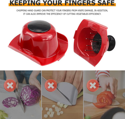 DOERDO Food Safety Holder for Mandolin Slicer Food Slicer Cutter Finger Guard Vegetable Cutting Finger Protector, Red, 4.8 * 3.5 Inch