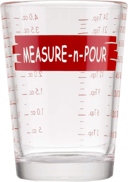 H1433T Measuring Cup Measure-N-Pour, 4 oz, Clear