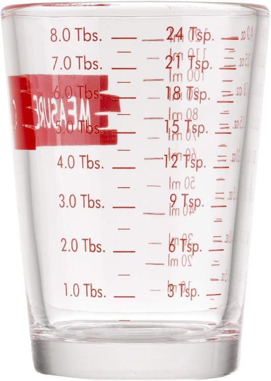 H1433T Measuring Cup Measure-N-Pour, 4 oz, Clear