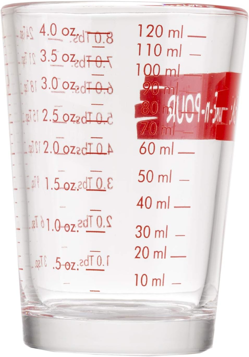 H1433T Measuring Cup Measure-N-Pour, 4 oz, Clear