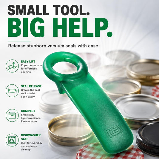 Original Easy Jar Key Opener, Frosted Green, Vacuum-Seal Release Tool For Stubborn Lids, Arthritis And Carpal Tunnel Aid
