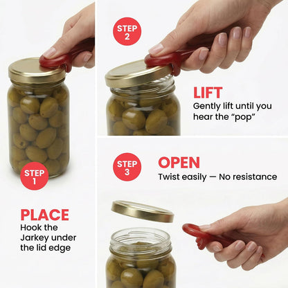 Original Easy Jar Key Opener, Frosted Green, Vacuum-Seal Release Tool For Stubborn Lids, Arthritis And Carpal Tunnel Aid