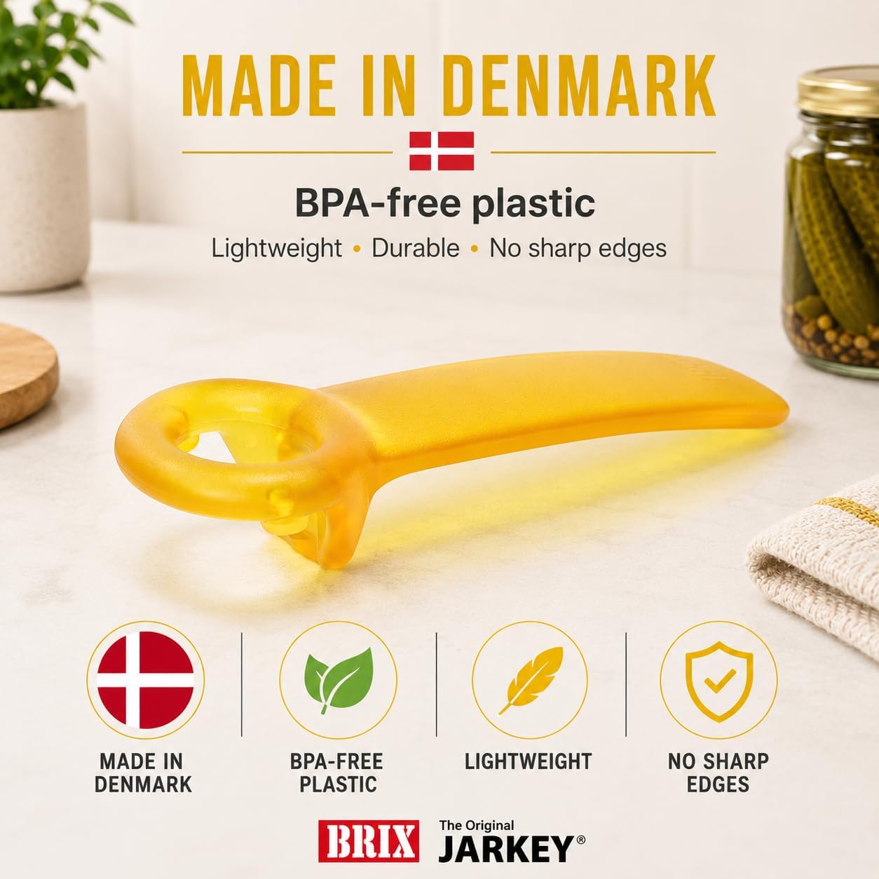 Original Easy Jar Key Opener, Frosted Green, Vacuum-Seal Release Tool For Stubborn Lids, Arthritis And Carpal Tunnel Aid