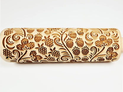 HEARTS EMBOSSING ROLLING PIN WOODEN ROLLING PIN for EMBOSSED COOKIES with LOVE HEARTS