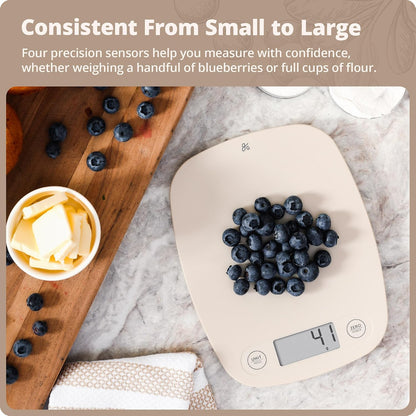 Food Scale, Slim & Compact Build, 1g Precision (Ash Gray)